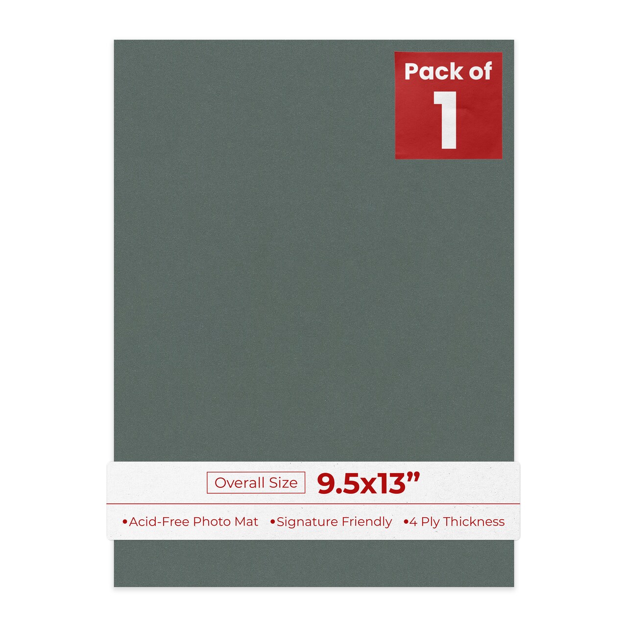 Granite Gray 9.5x13 Uncut Mat Board - Blank Sheets, No Opening